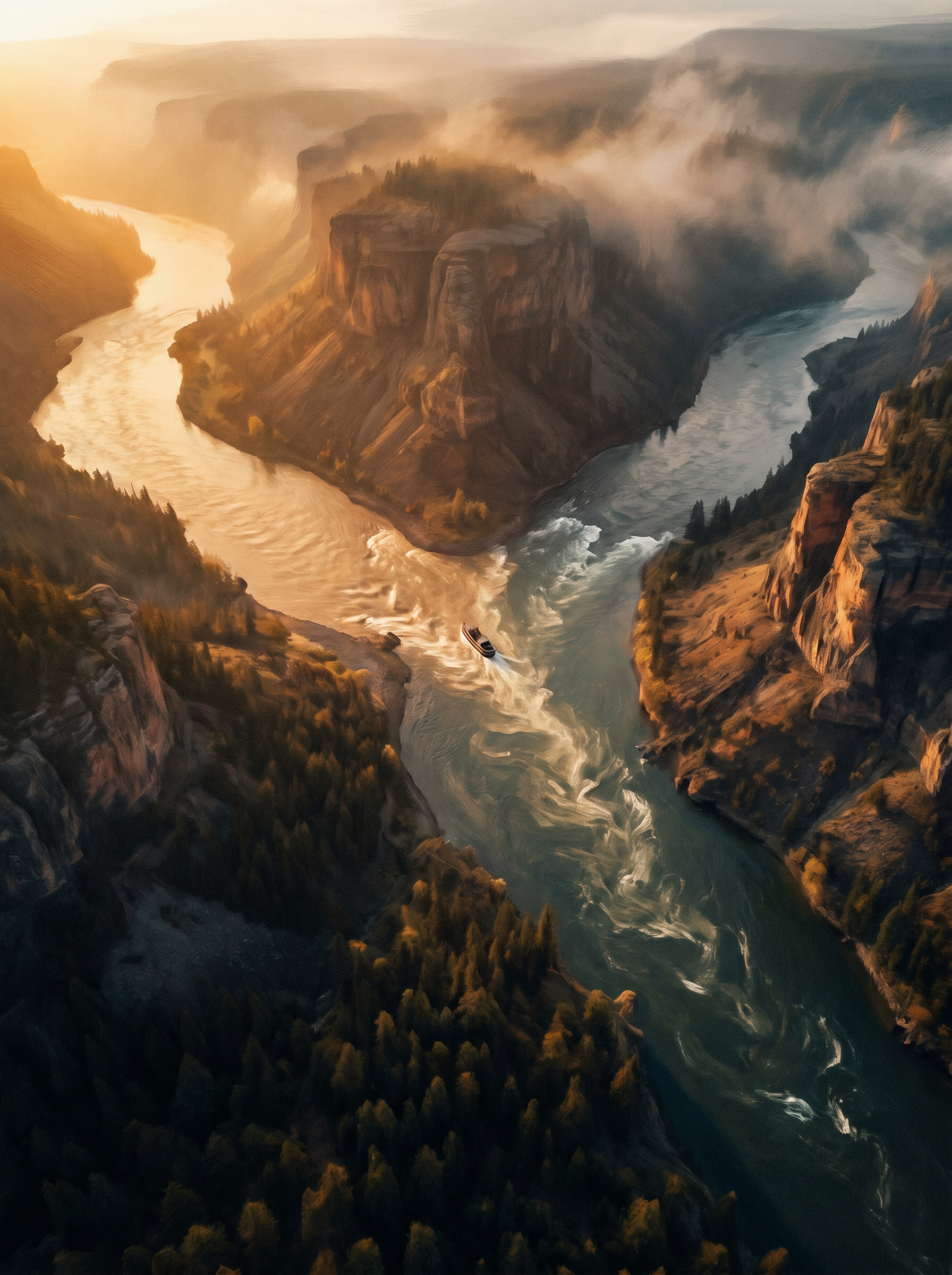 Two rivers converging into one